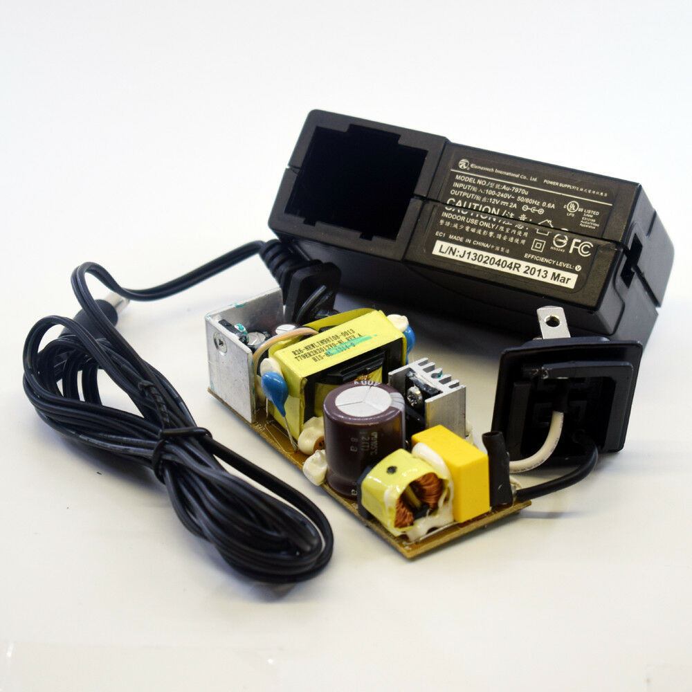 1pc 24W 12V 2A Power Supply AC 100-240V To 5.5x2.1mm DC Plug UL Power Adapter
