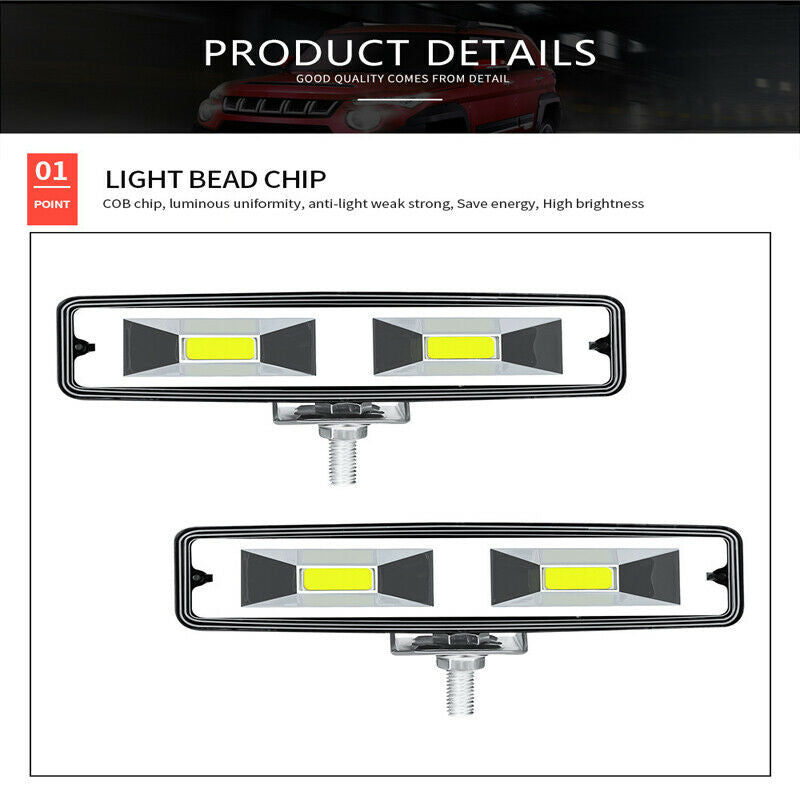 1PCS 48W Car LED Work Light Flood Spot Beam Offroad Boat SUV Driving Fog Lamp