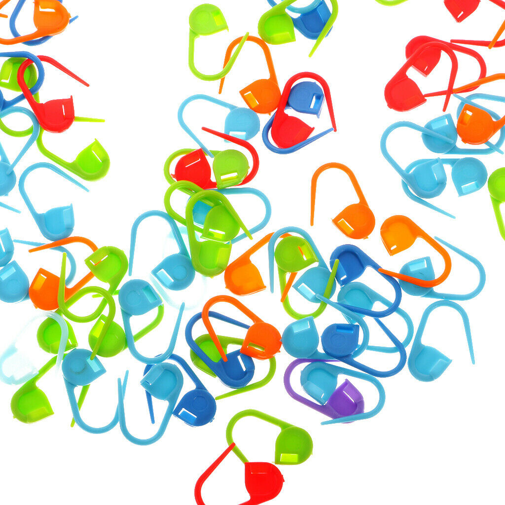400pcs Plastic Assorted Knitting Craft Crochet Locking Stitch Needle Clips