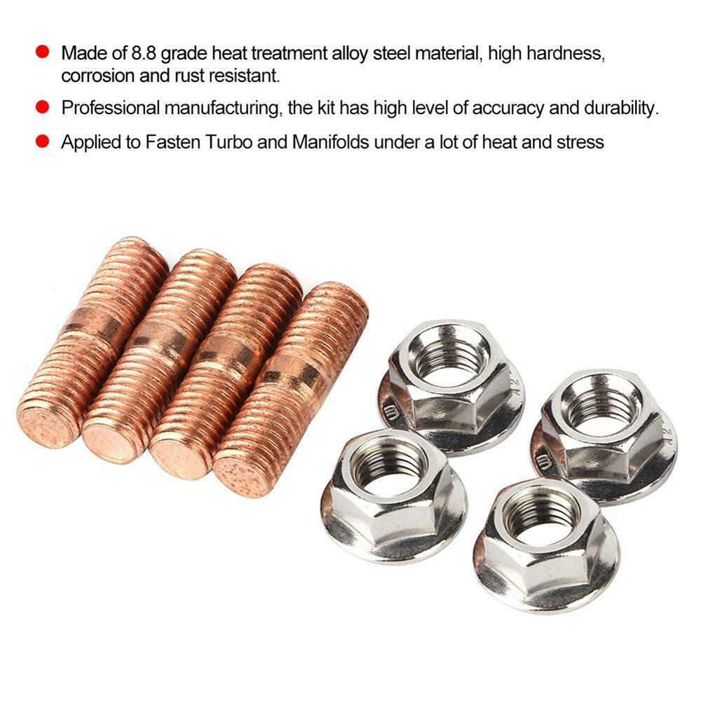 Professional M10x1.50 Bolt Thread Pitch T3 T4 T6 High Strength Turbo Stud Kit