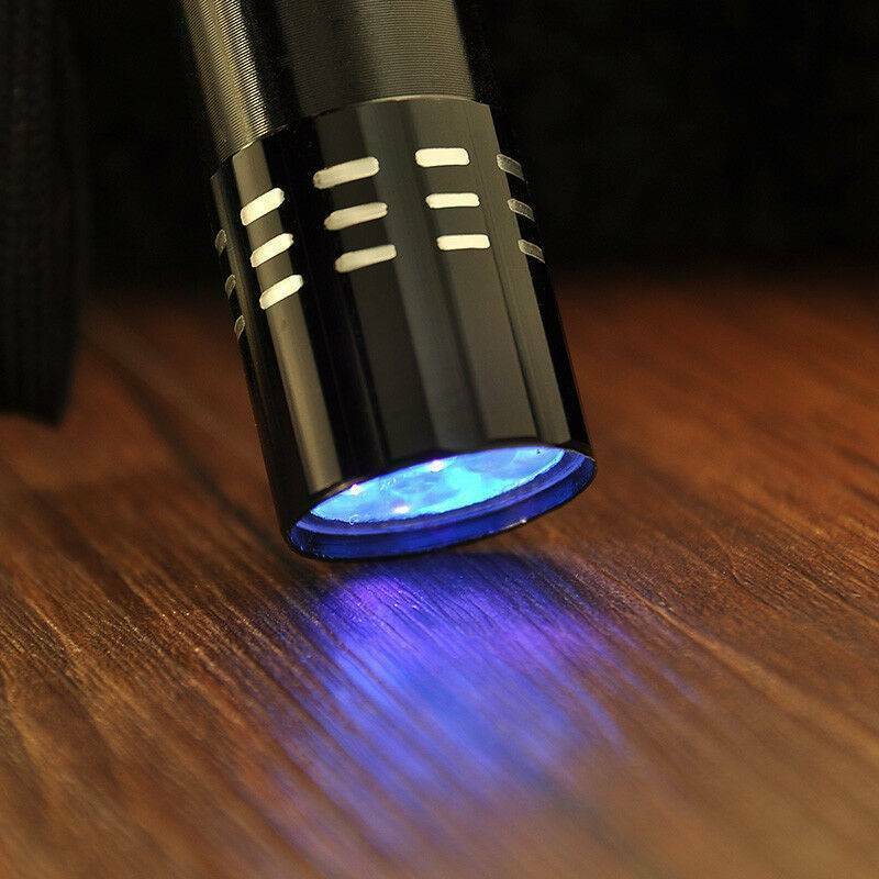 Pocket 9LED Mini Aluminum UV Ultra Violet Flashlight Blacklight Torch Light Lamp