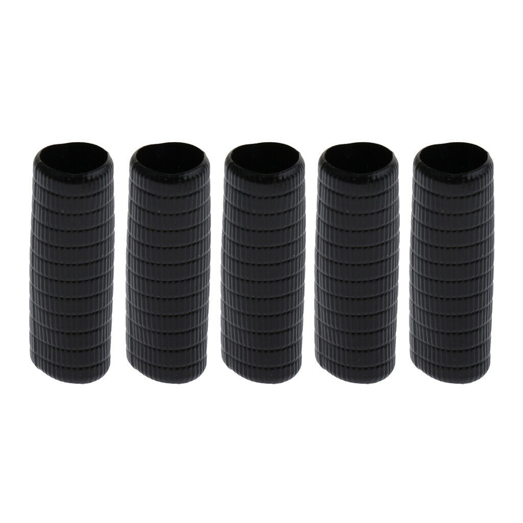 5 Pieces Black Plastic Violin Bow Cover Skin 8mm Dia Bow Frog Beginner