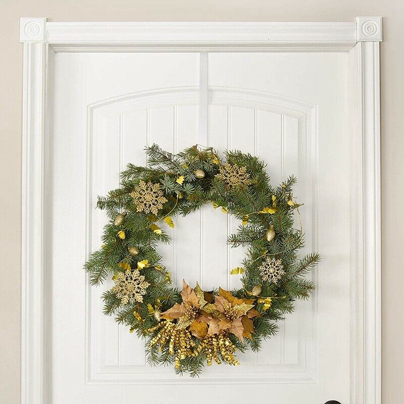 Over Door Wreath Hook - Thin Metal Over Door Wreath Holder Seasonal Hanger forX9