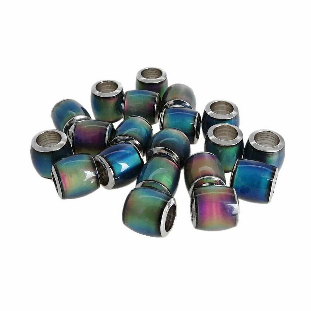 30Pcs Color Change   Sensitive Loose Beads Barrel Spacer Accessory DIY