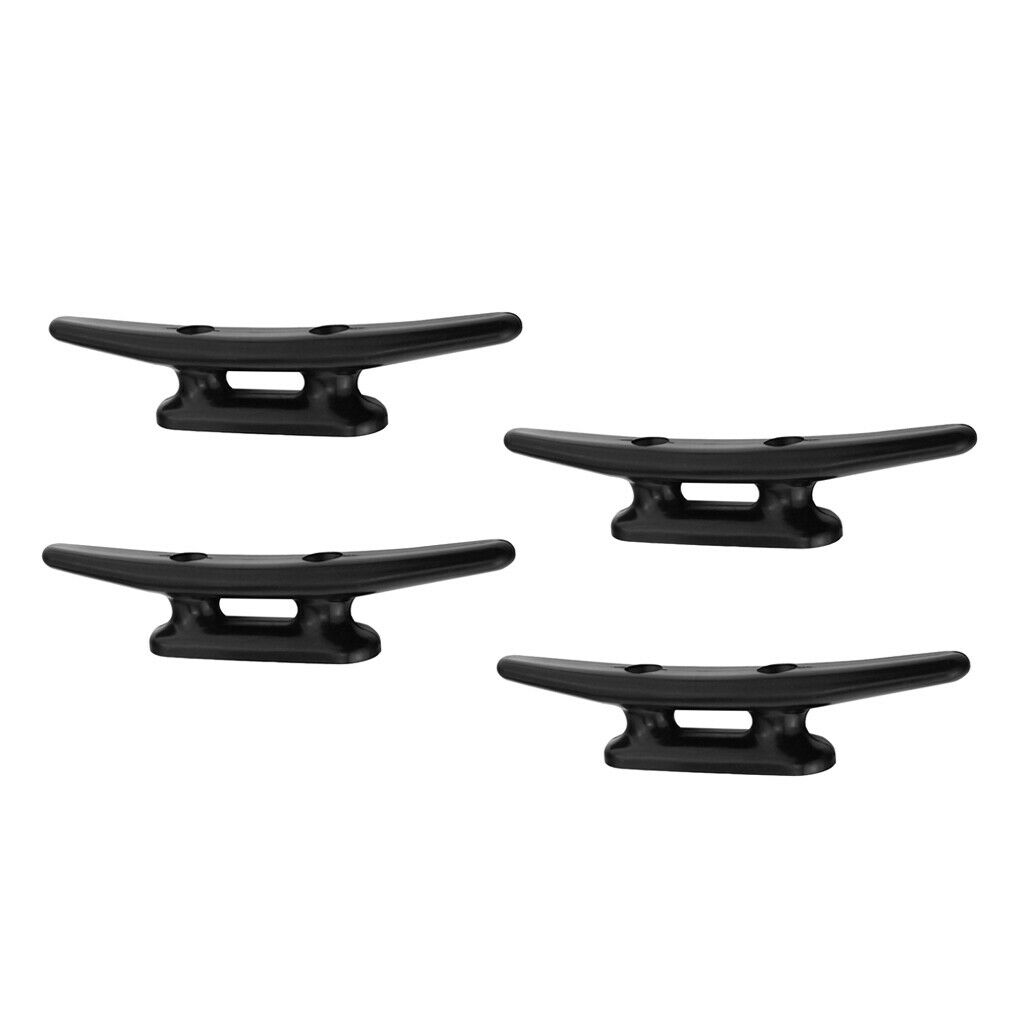4pcs 4" (980mm) Dinghy Marine Boat Dock Anchor Line Tie Down Cleat Flat Top