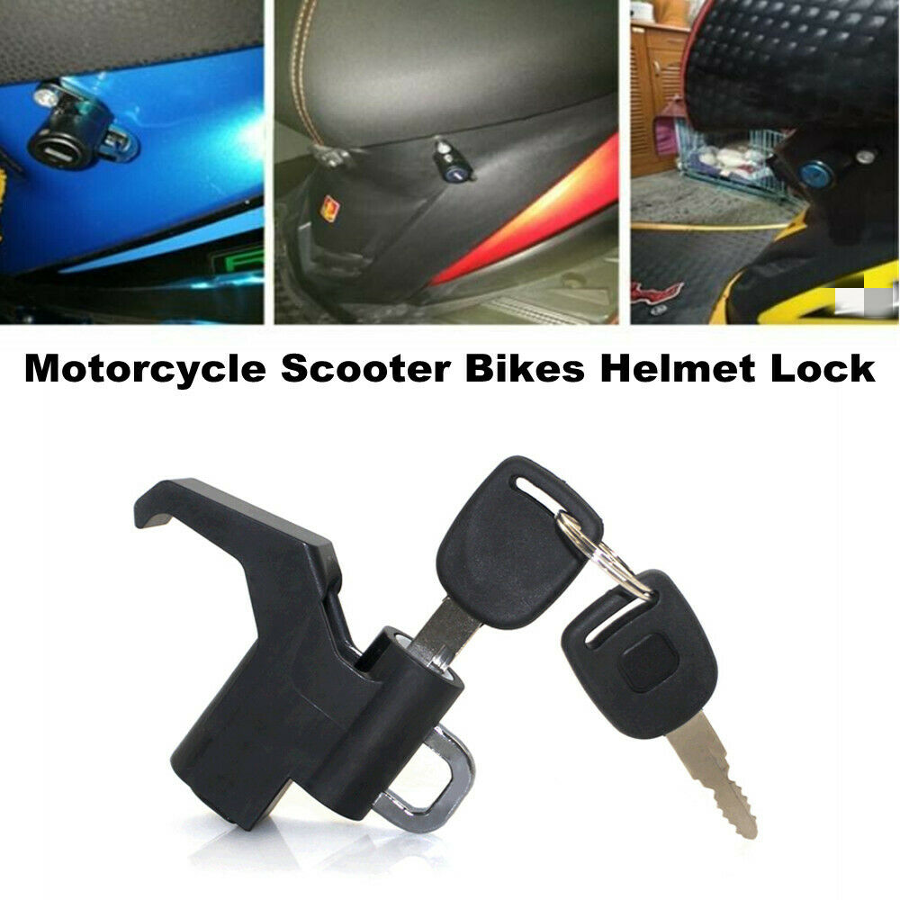Motorcycle Scooter Bike Front Helmet Lock 6MM Screw Anti-theft with Hanging Hook