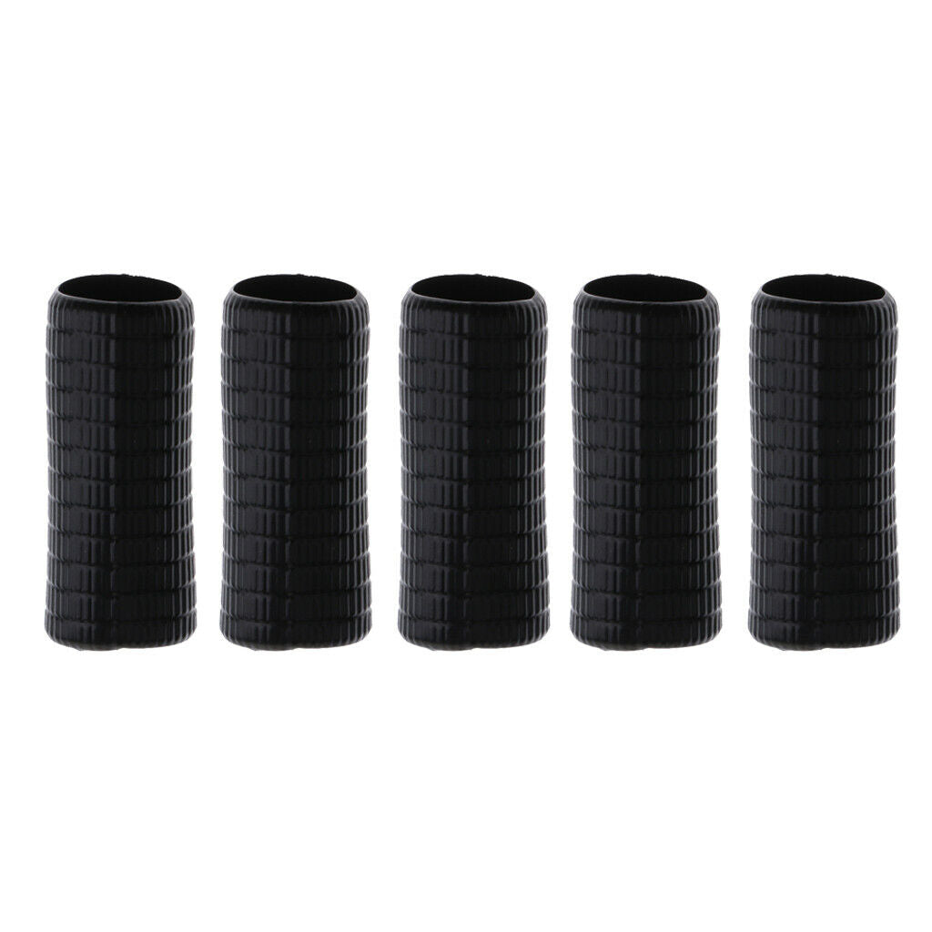 5 Pieces Black Plastic Violin Bow Cover Skin 8mm Dia Bow Frog Beginner