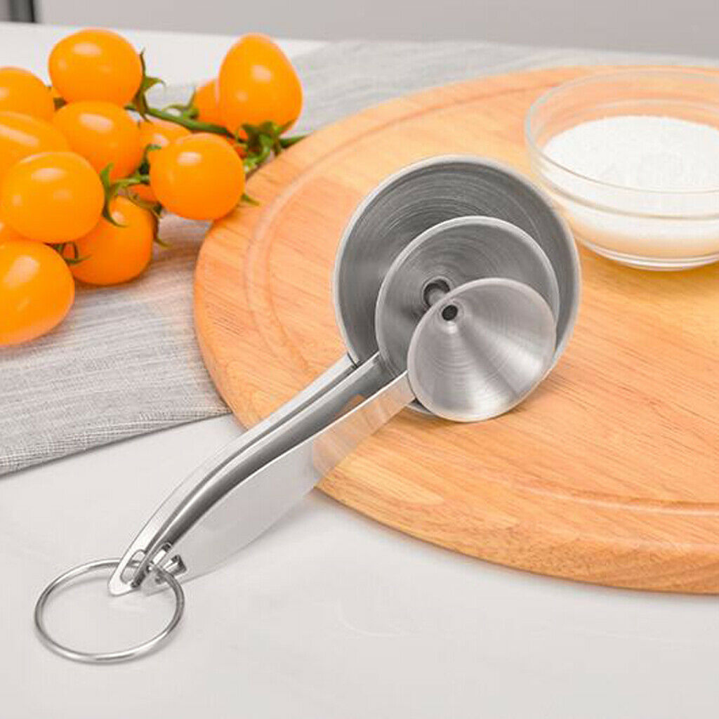 3 pieces / set stainless steel kitchen funnel wide neck can filter