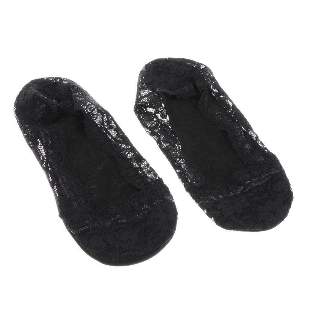10 Pairs of Women's Lace Socks Invisible, Non-slip, Low Cut Socks for Summer