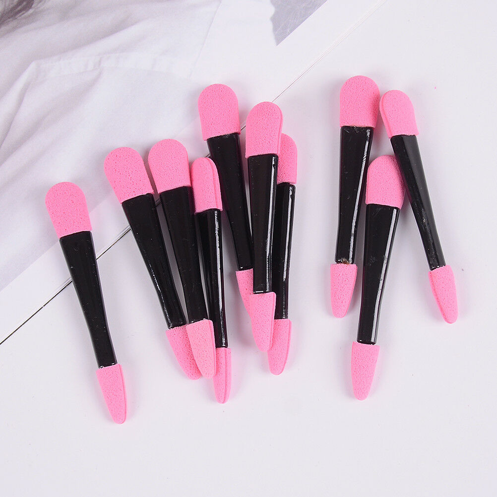 10Pcs Disposable Double Ended Eye Shadow Applicators Sponge Makeup Brush B.l8