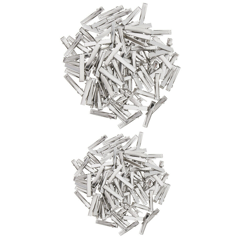 200x Single Prong Alligator Barrette Hair Clip Blanks Findings DIY Hair Bows