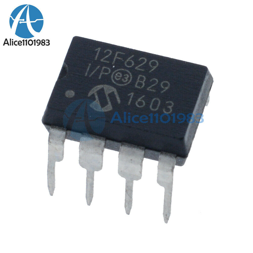 5Pcs PIC12F629-I/P 12F629-I/P 12F629 MCU IC MICROCHIP DIP-8 NEW