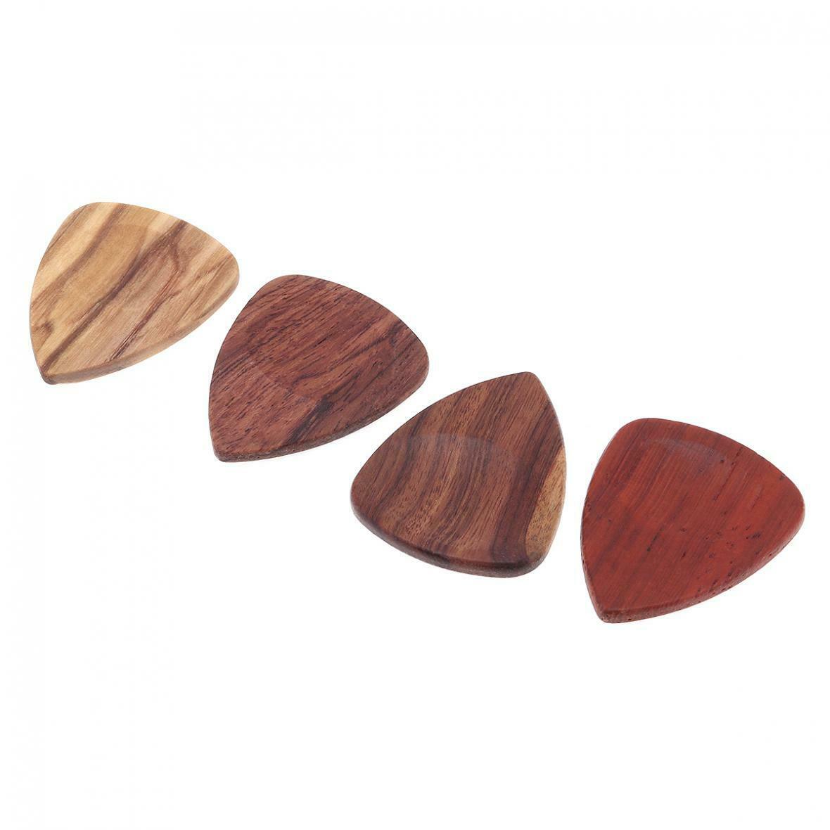 Guitar Picks 4pcs Wood Material Guitar Picks Plectrum  String Instrument