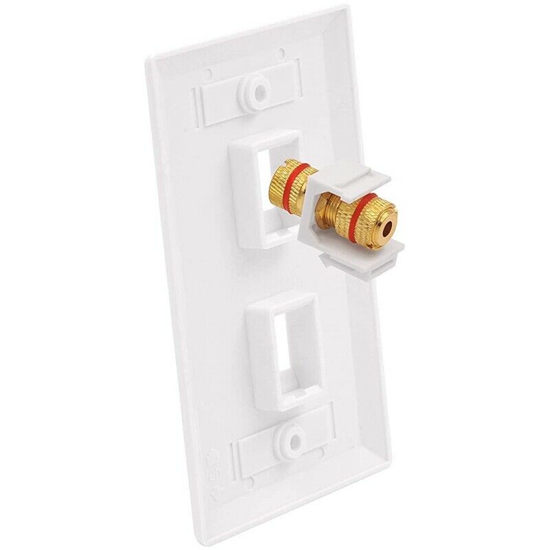 Banana Jack Binding Post Keystone Jack Insert with Black & Red s, Screw Type AQ7