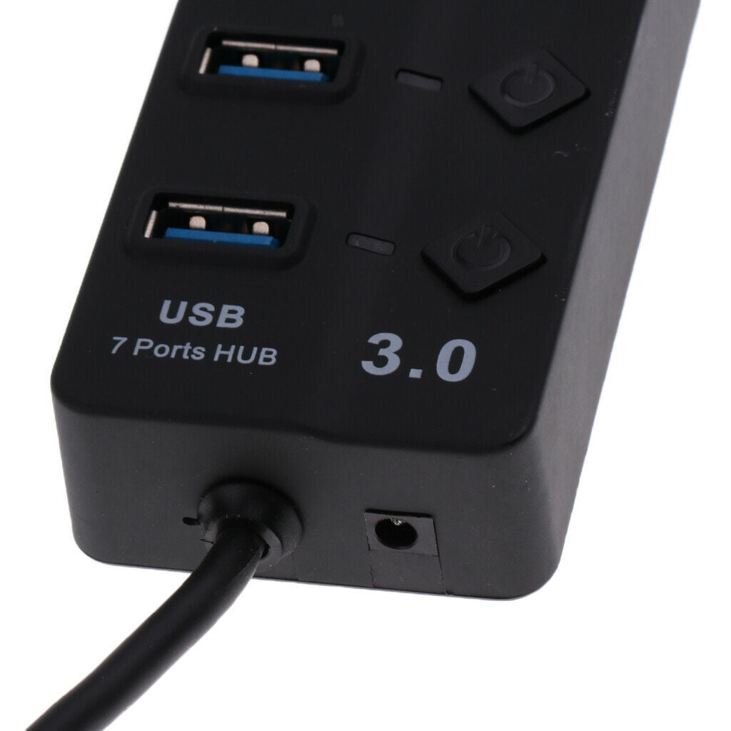1 Piece Small High Speed 7 USB 3.0 Ports USB Power Adapter Hub For Charging
