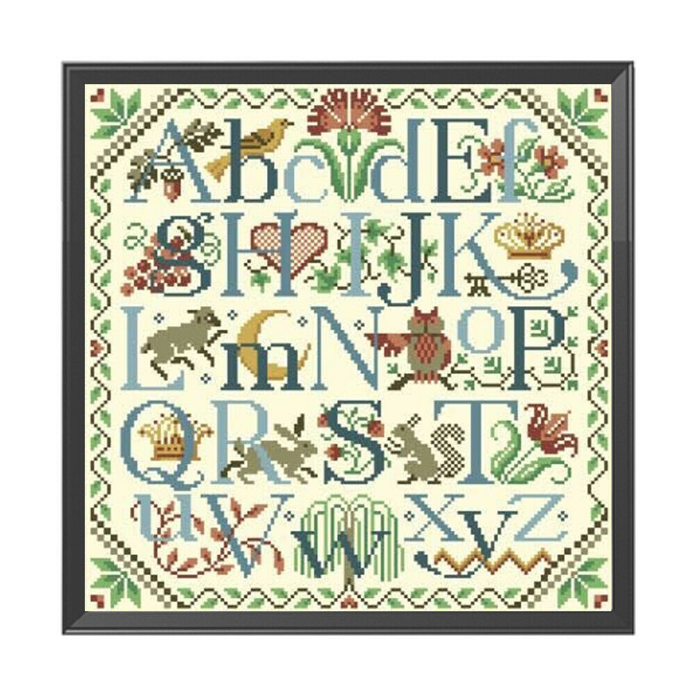 Cross Stitch Full Embroidery Alphabet Letter Stamped Cross Stitch -Strand Kit @