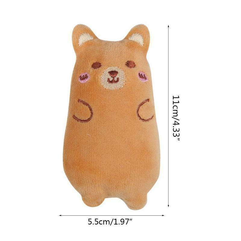 5 Pieces Kitten Gritted Teeth Interactive Animal Plush Catnip Pet Gift