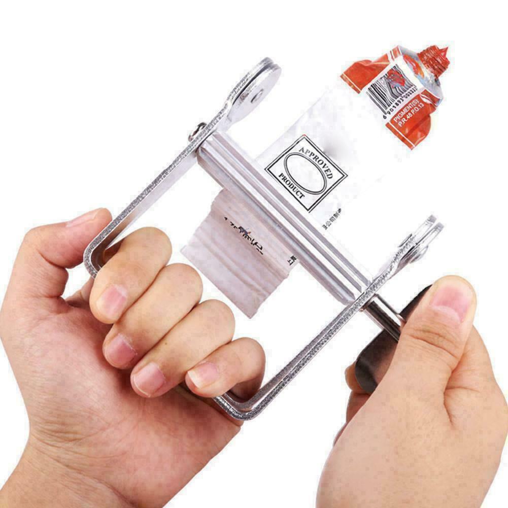 Toothpaste Squeezer Tool Dispenser Metal Paint Tube Roller Tool V8E3 Hand U4R3