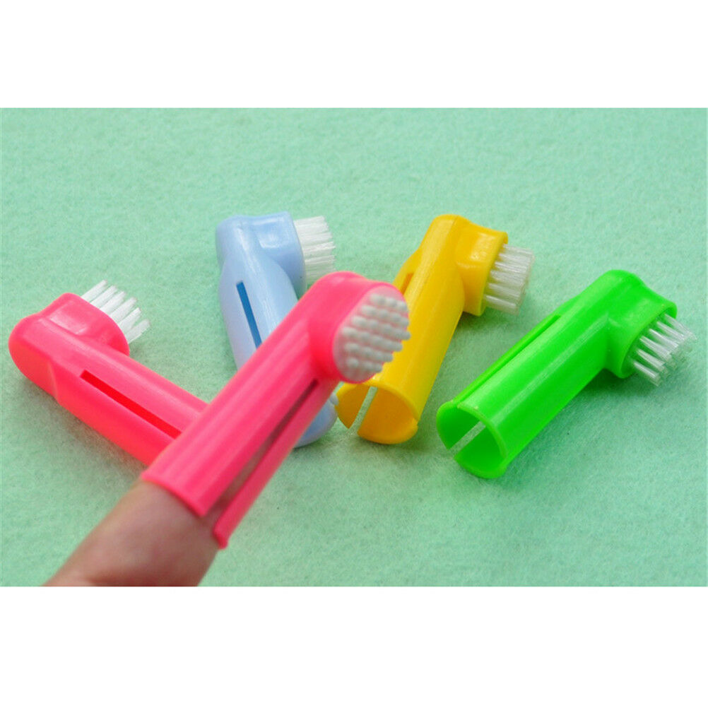 Super Soft Pet Finger Toothbrush Dog Cat Brush Addition Bad Breath Tart.l8