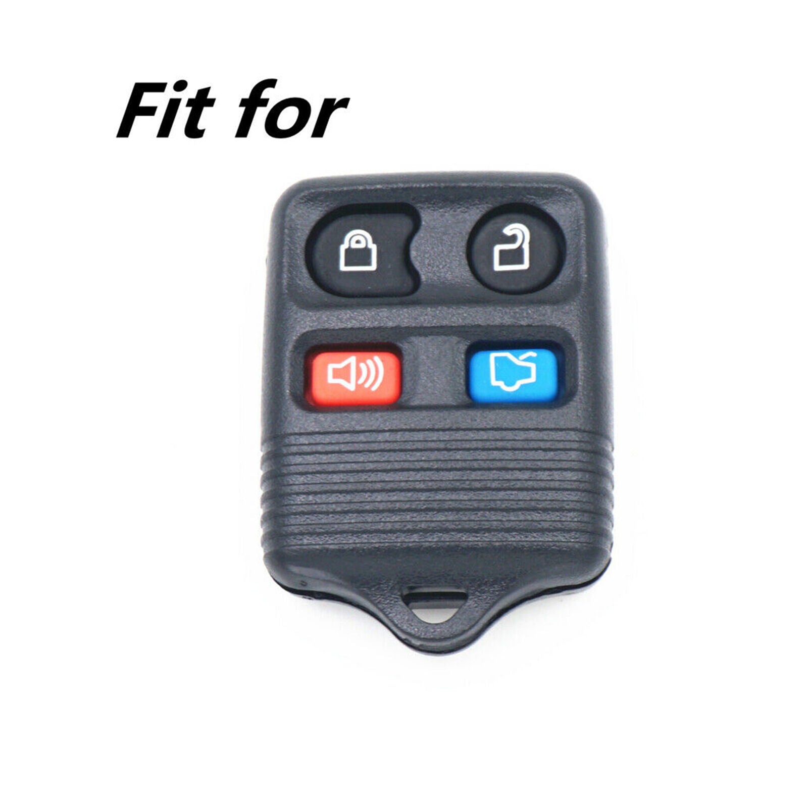 Black Leather 4 Buttons Key Fob Cover For Ford Lincoln Mercury Focus Explorer