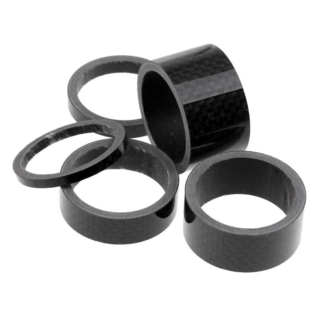 5Pcs Replacement Bike Spacers Headset Washer 1 1/8" 3/5/10/15/20mm Spacer