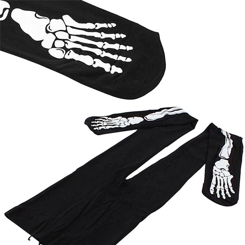 Trendy Women Charming Sexy Skeleton Tattoo Socks Pantyhose Stockings Tigh.l8