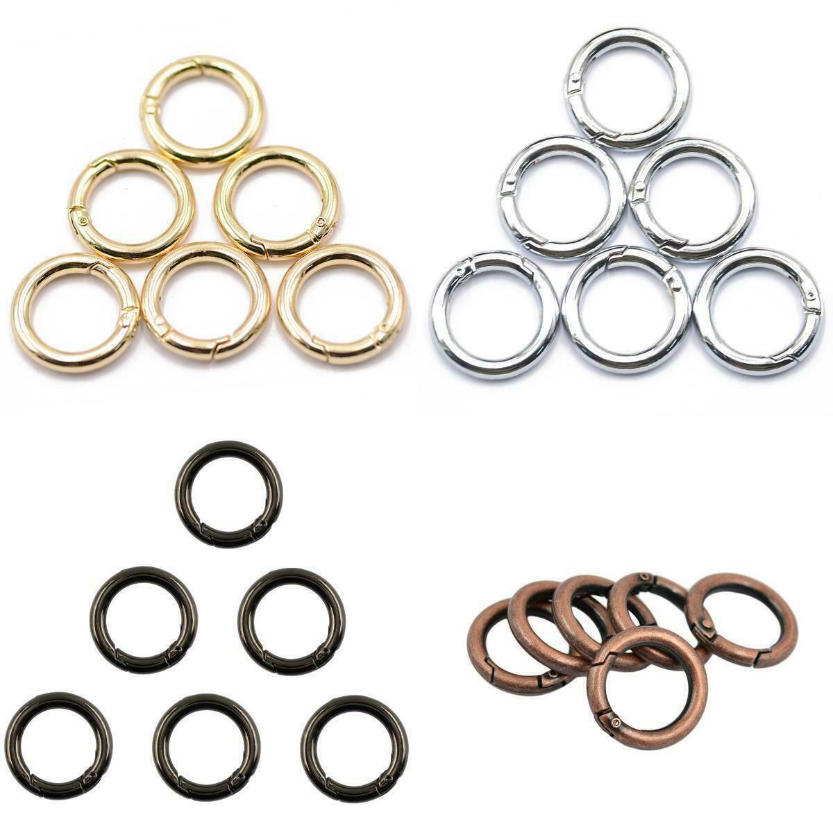 24 Packs Spring Snap Hooks Clips Carabiners Zinc Alloy Organizing Accessory