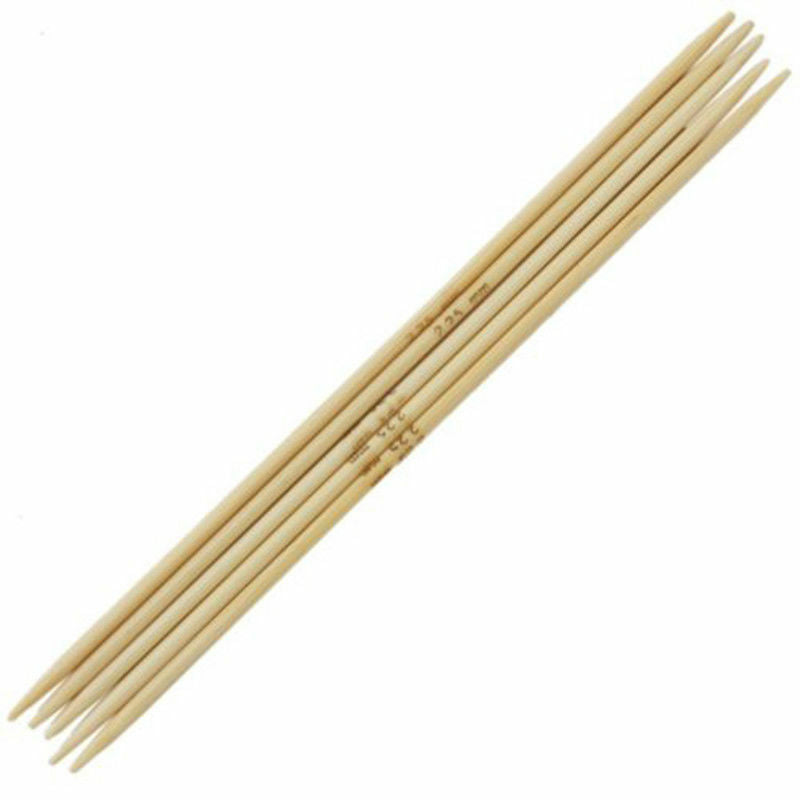 55pcs (11 Sizes) Double Pointed Bamboo Knitting Needles Sweater Glove Knit Tool