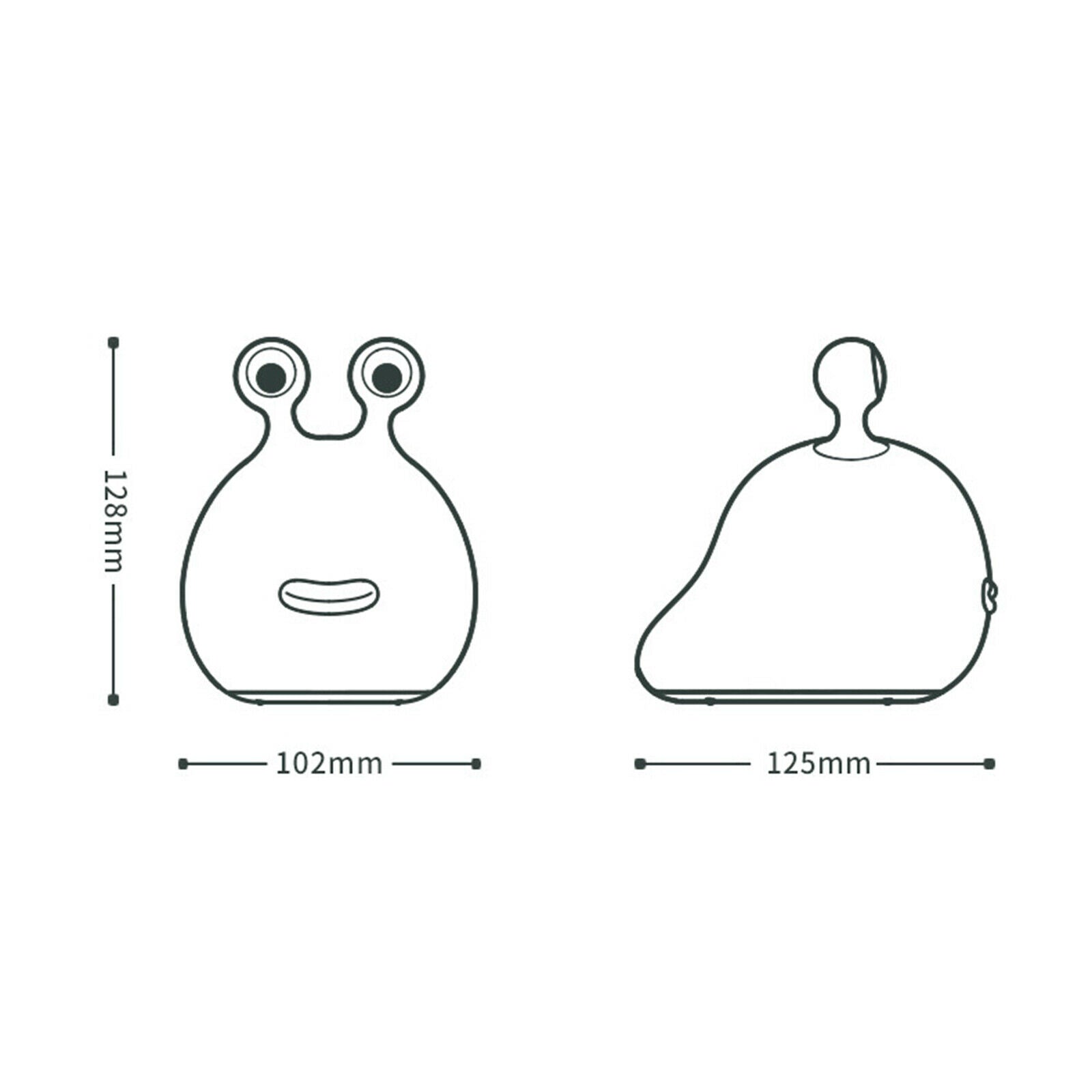 Cute Silicone Slug Smart Touch Sensor Night Light Dimmable Nursery Lamp