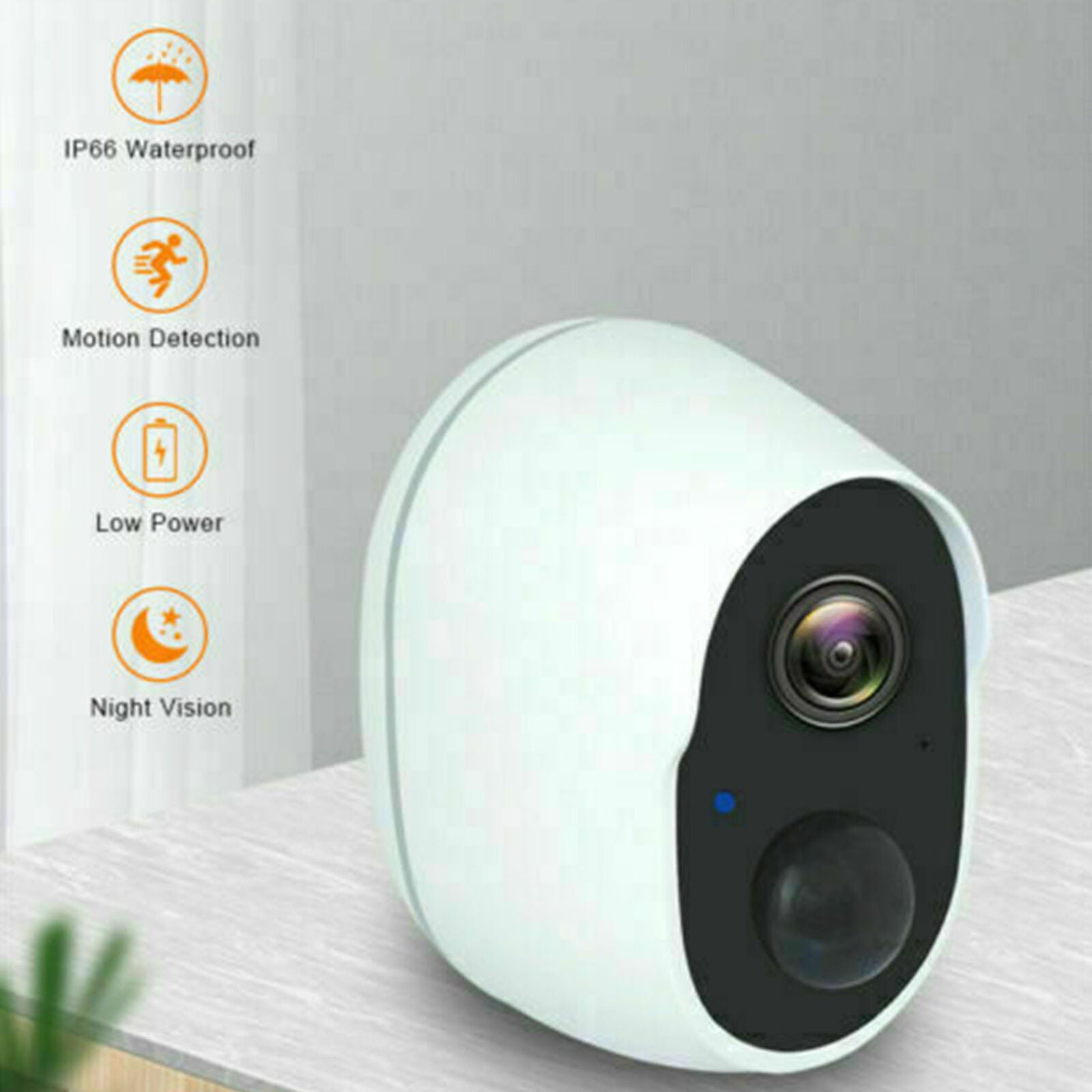 1080P Wireless Security Camera Rechargeable Battery Powered WiFi Indoor Outdoor