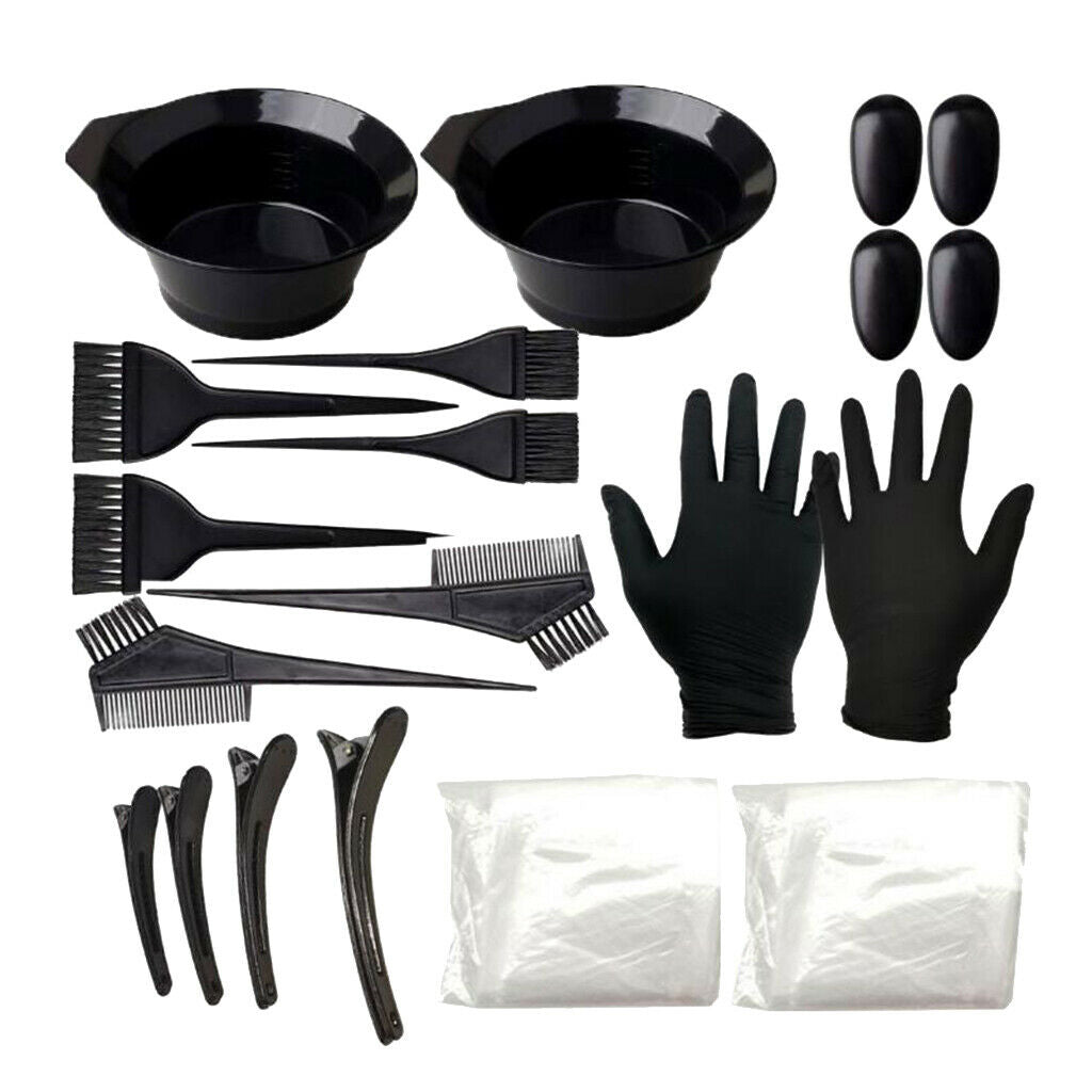 22x Salon Hair Tinting Color Dyeing DIY Hairdressing Tools Dye Brush Cape