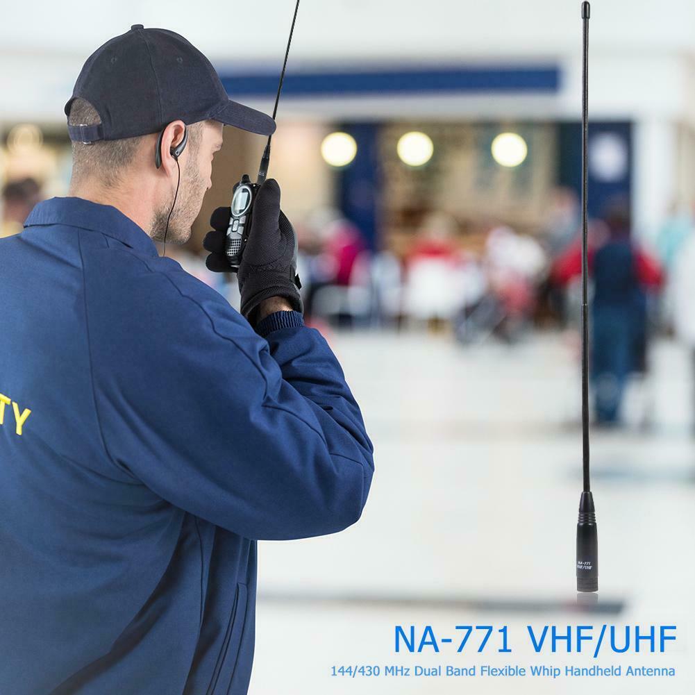 NA-771 SMA Male VHF/UHF 144/430MHz Dual Band Flexible Whip Handheld Antenna @
