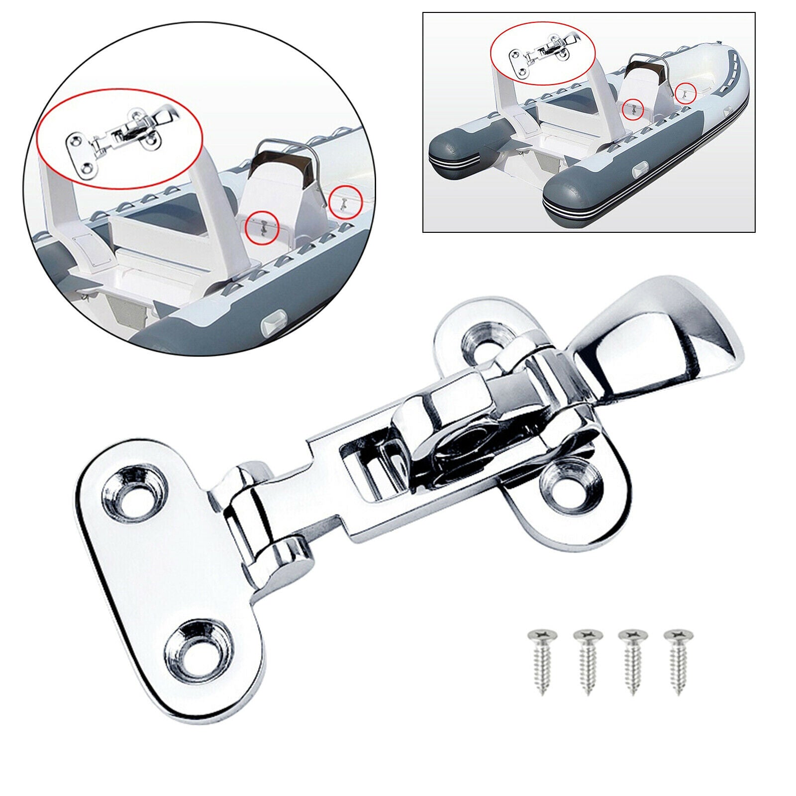 Heavy Duty Marine Locker Hatch Anti-Rattle Latch Boat Yacht Accessory 113mm