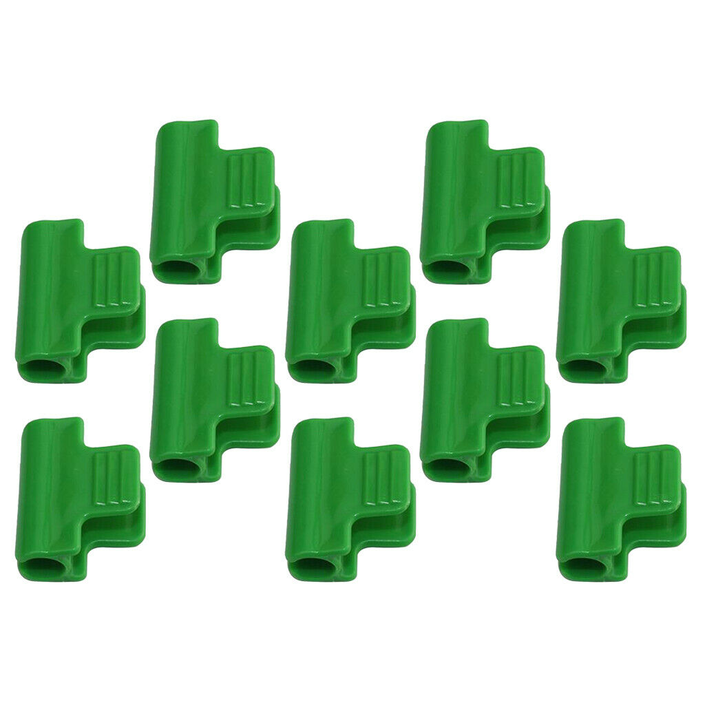 10 x Durable Green Fixed Clips Greenhouse Film Clamps Plant Cover Clips 11mm