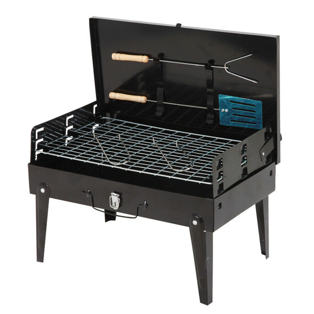 Charcoal BBQ Grill Folding Portable Barbecue Kabob Camping Patio Outdoor Picnic