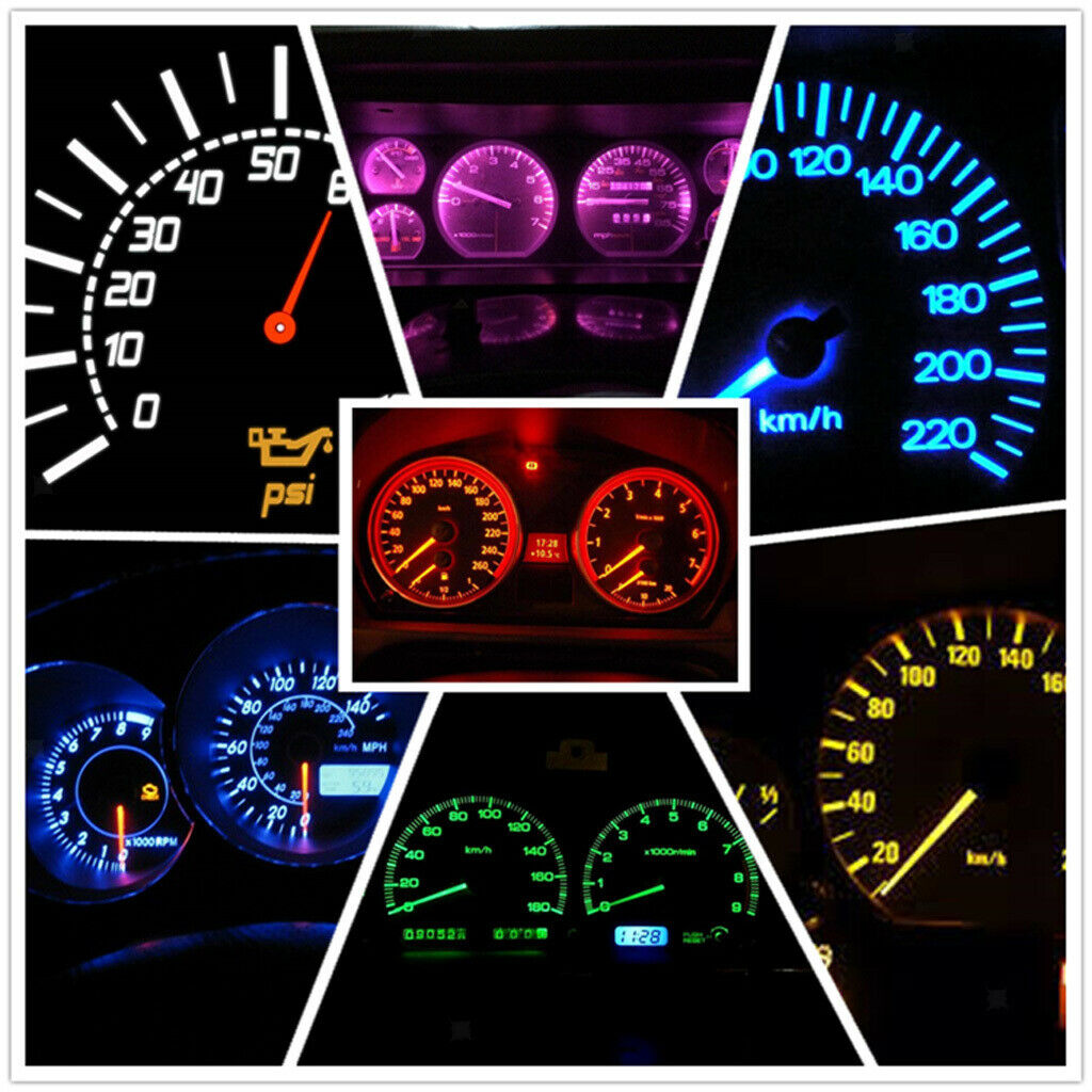 20 Pcs Car T5 3030 Instrument Panel LED Light Twist Socket Ice Blue, White