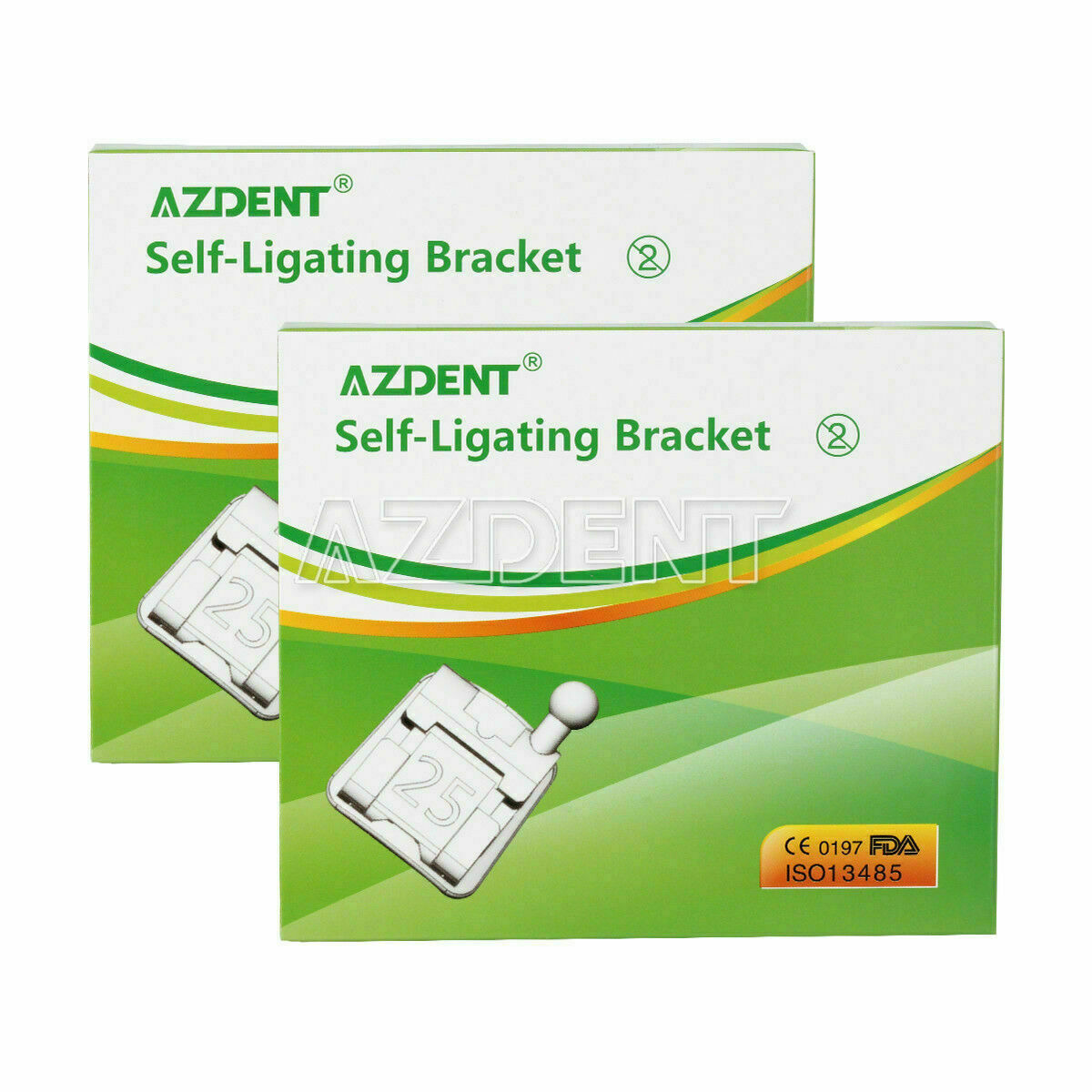 2 Box Dental Self-ligating Brackets+Buccal Tube Mini MBT.022 Hooks 3-4-5 AZDENT