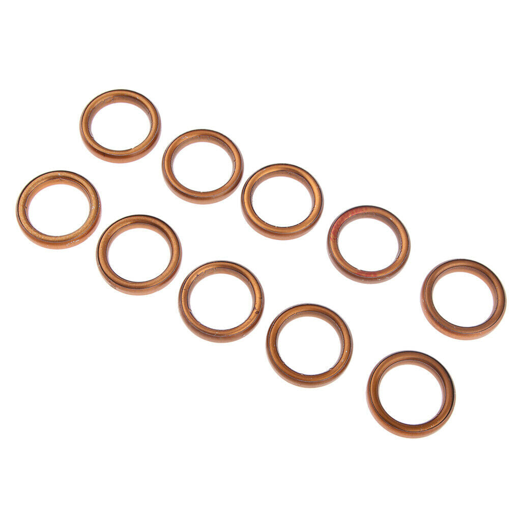 10x Brass Motorcycle Exhaust Pipe Gaskets For GY6 50cc 110cc 150cc Scooters
