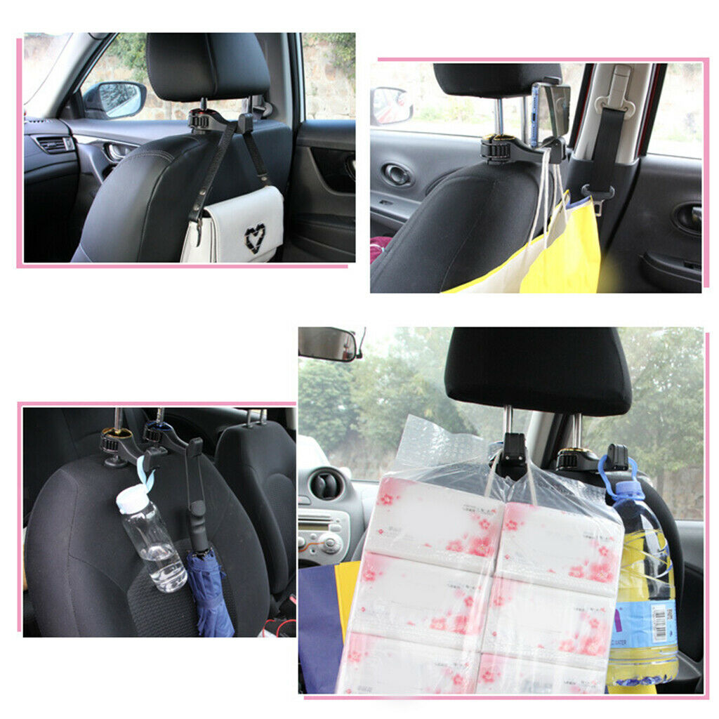 Multifunction Car Seat Back Hook with Phone Holder Hanger for Bag Purse