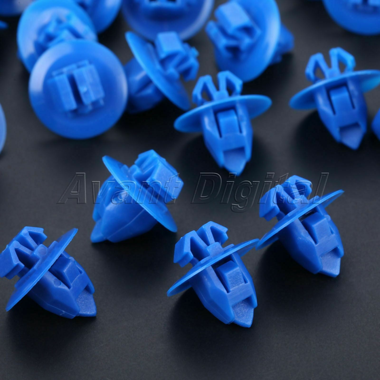 50x Auto 10mm Fasteners Fixed With Wheel Eyebrow Push Type Triming Clips Plastic