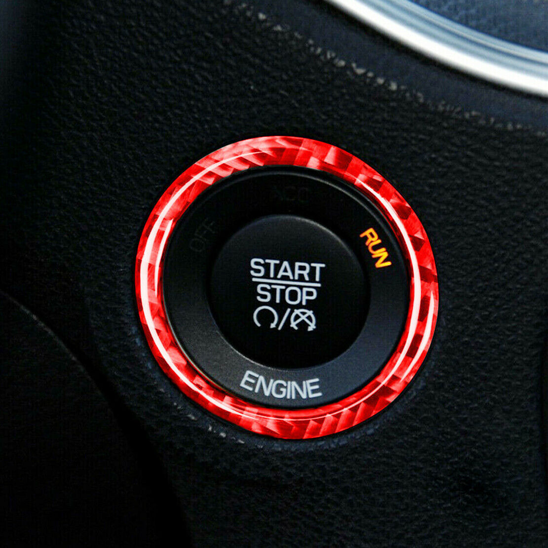 Carbon Fiber Engine Start Button Ring Fit For Dodge Challenger 2015-2021 new