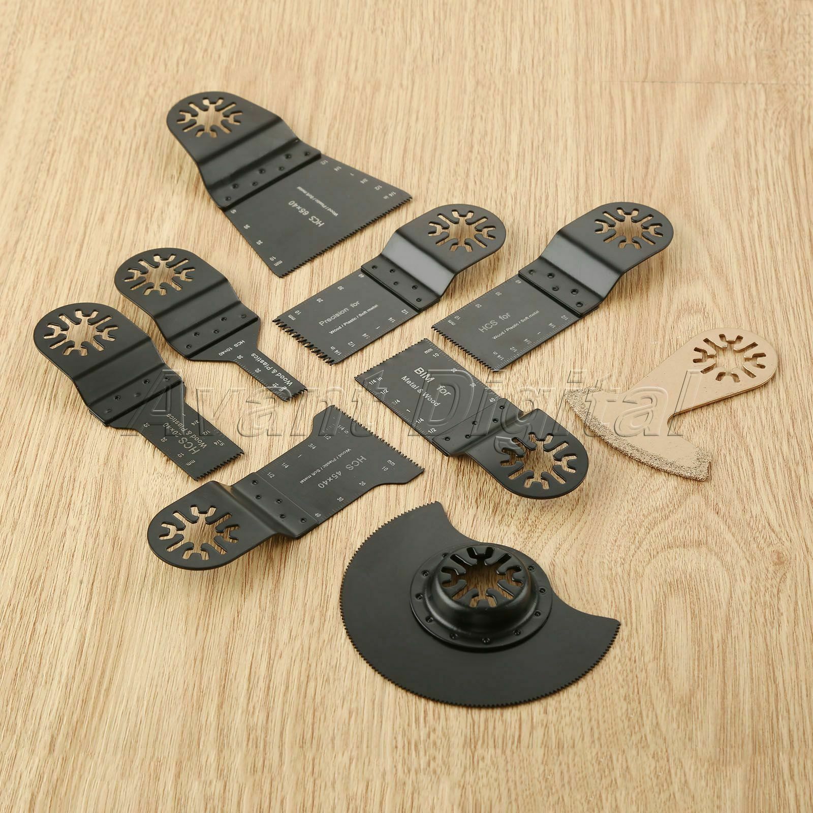 9pcs Pro E-cut Bi-metal Segment Saw Blades Oscillating Tool For Fein Multimaster