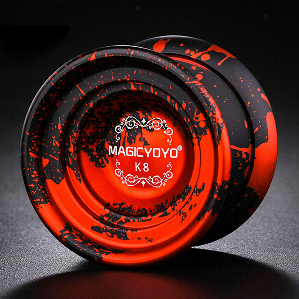 K8 Unresponsive Professional Aluminum Alloy Yo-yo Ball with Durable String - Red