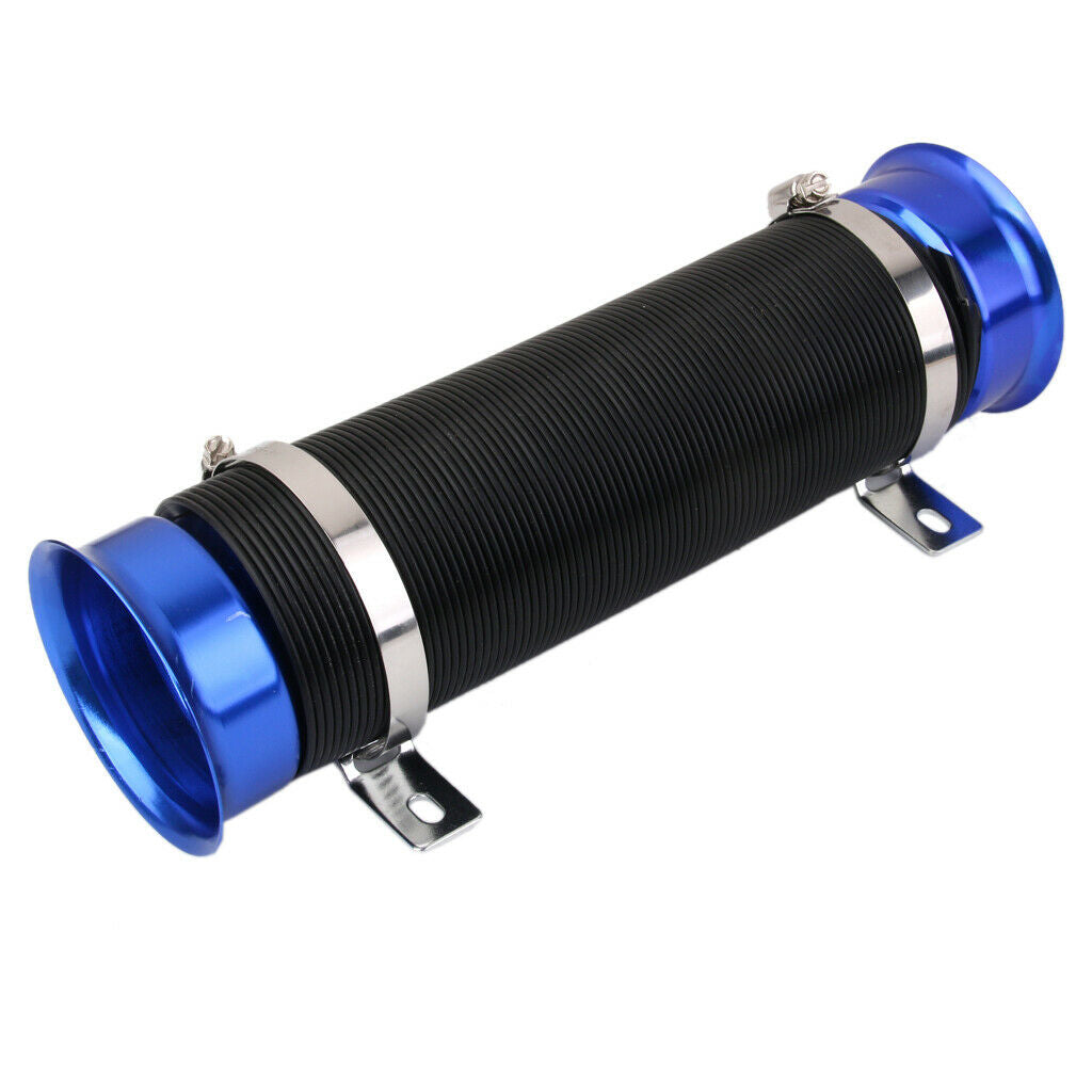 Cold Air Intake Duct Feed Induction Flexible Ducting Pipe Inlet Hose Blue