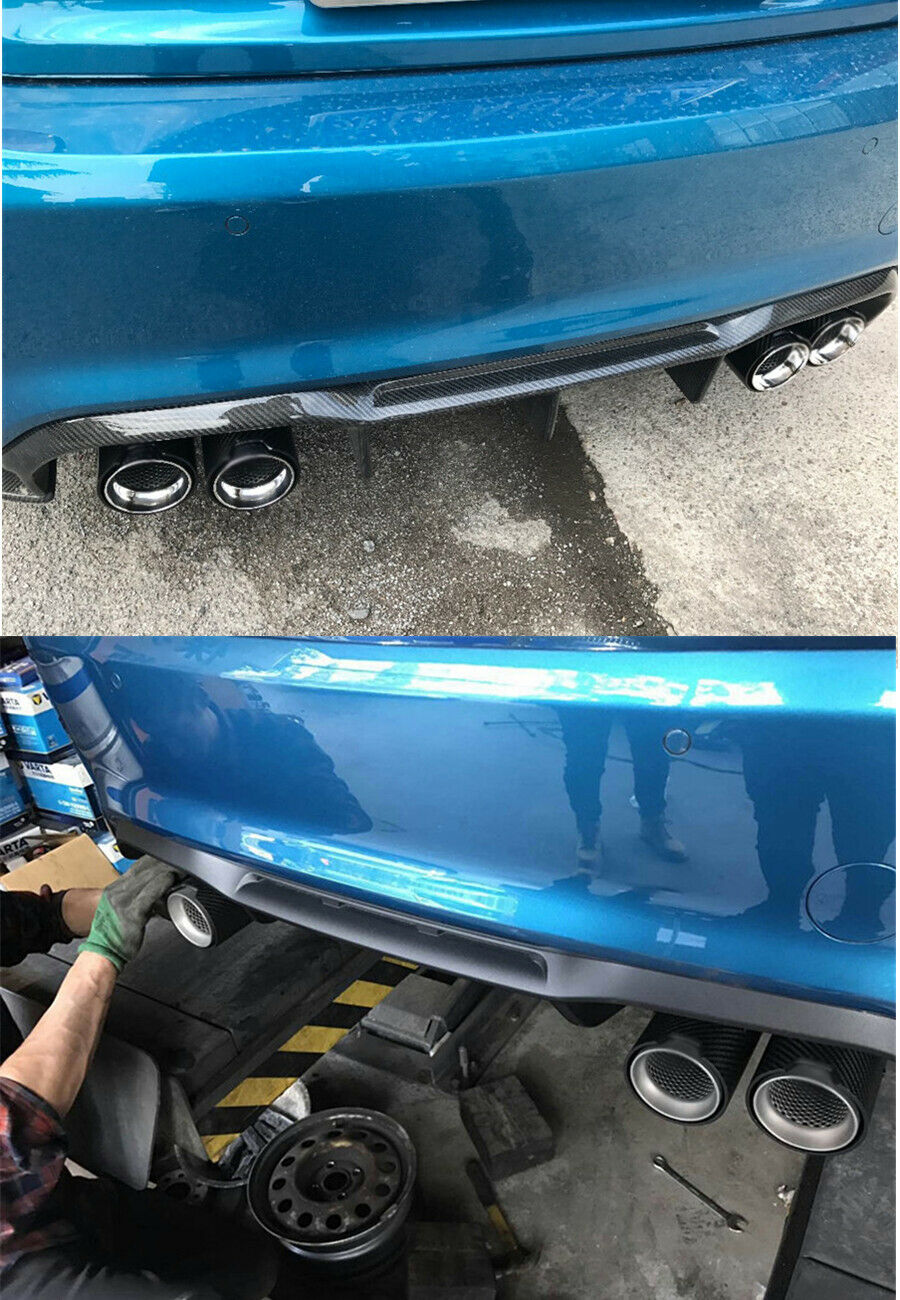 Universal 1PC 63MM IN 93MM OUT Glossy 100% Real Carbon Fiber Exhaust tip