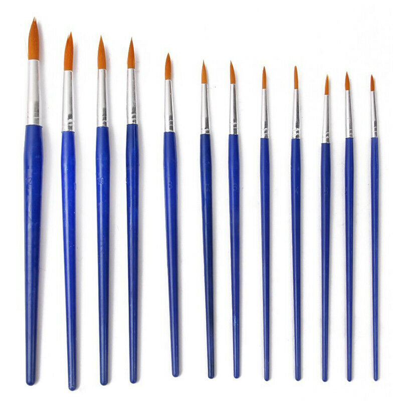 12pcs Paint Brushes Paint  Size Assorted Z9W9