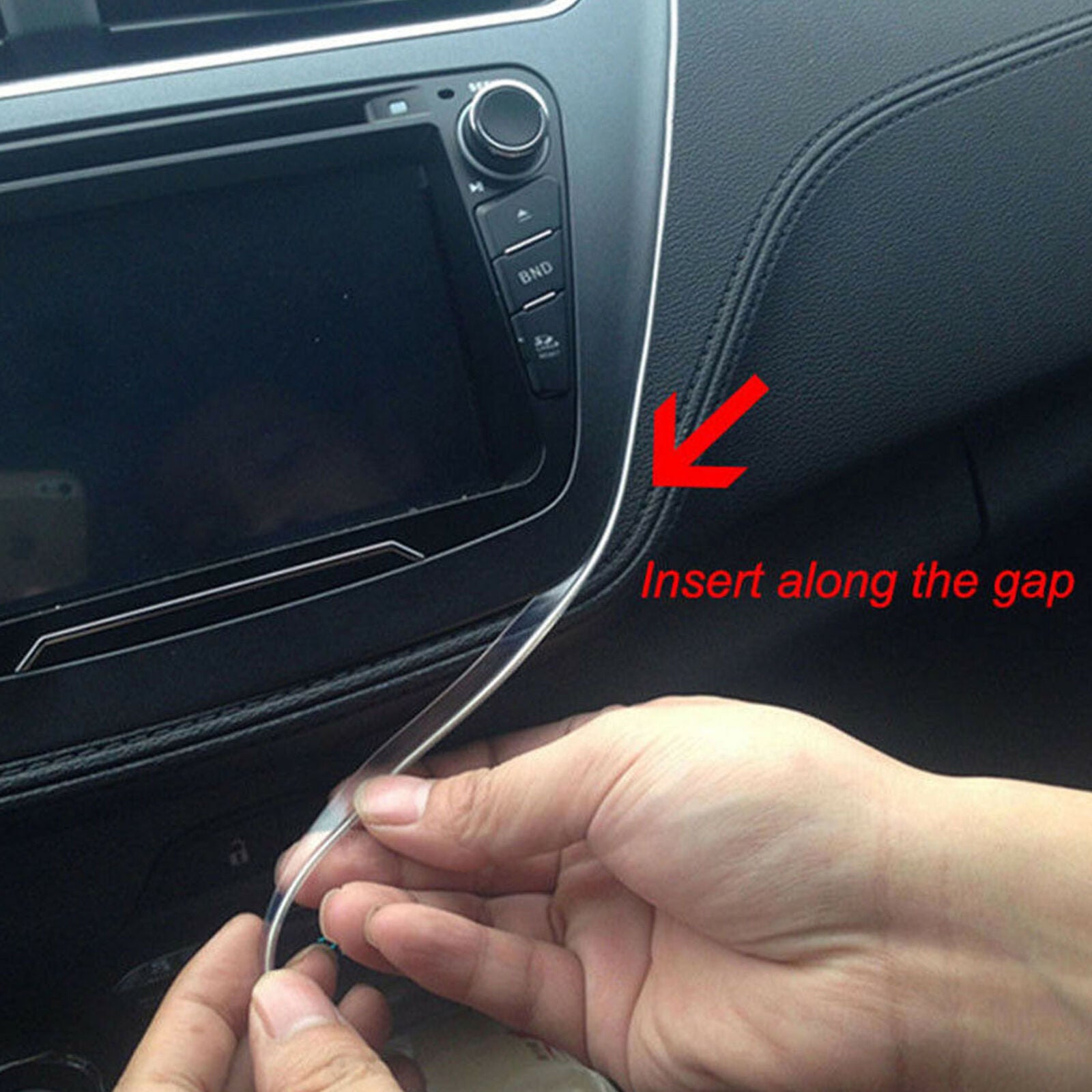 5M RGB LED Car Interior Fiber Optic Neon EL Wire Strip Light Atmosphere APP