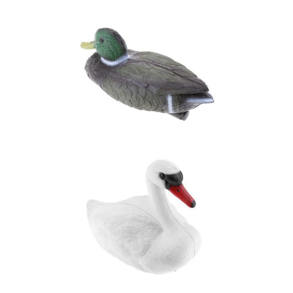 2pc Floating Swan&Duck Wild Hunting Decoy Garden Yard Pond Weed