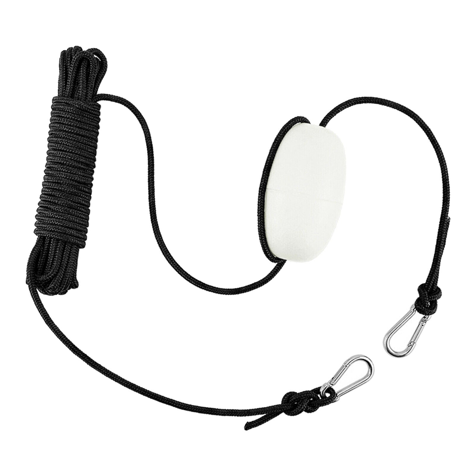 30ft Kayak Drift Anchor Tow Line with White PVC Buoy for Pontoon Canoe