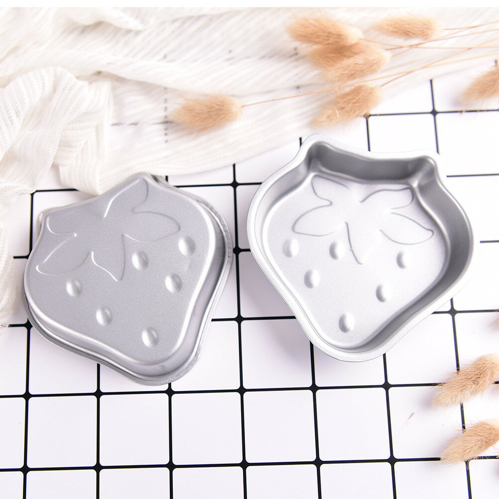 2Pcs Crafting Metal Bath Bomb Mold Cake Fizzy Strawberry Shape DIY MetaJC.l8